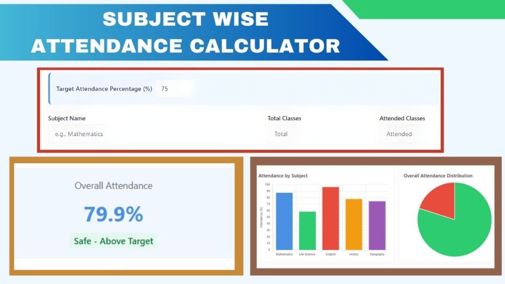Attendance Calculator Subject Wise