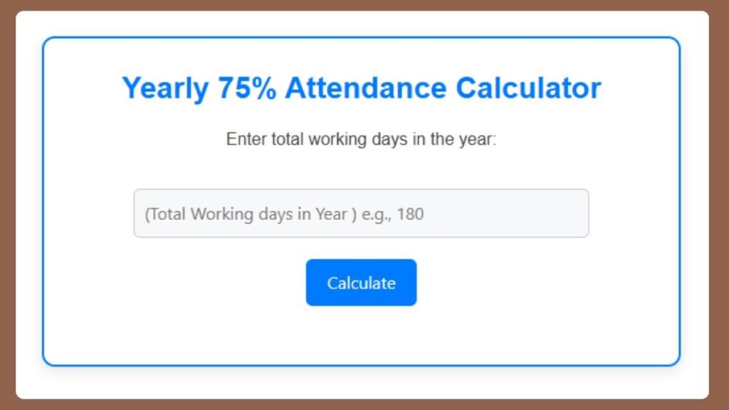 75 percent attendance means how many days in a year