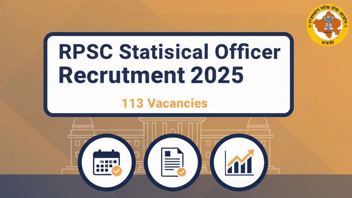 RPSC Statistical Officer Recruitment 2025: Apply Online for 113 Vacancies